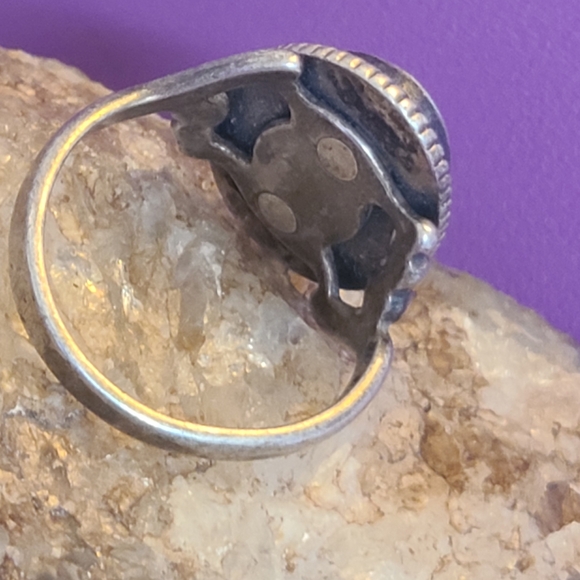 Gorgeous vintage Native American turquoise ring size 7 - Picture 5 of 6